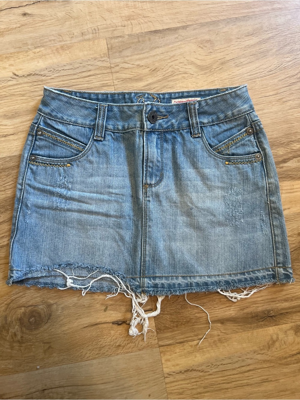 Y2K Chip and Pepper Oceanside Mini Skirt Denim Size 0